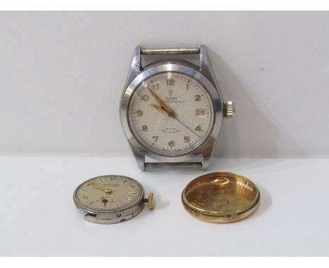 TUDOR PRINCE OYSTER DATE ROTA SELF WINDING WRIST WATCH, appears in working condition, together with Curtiss watch movement an