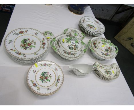 HARRODS, Copeland Spode "Peplow" pattern tableware to include pair of domed tureens, 24 graduated plates, salad dishes etc. 