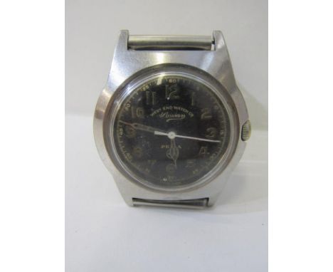 A GENTLEMANS WRIST WATCH, West End Watch Co.   mechanical movement, appears to be in working condition, military issue style 