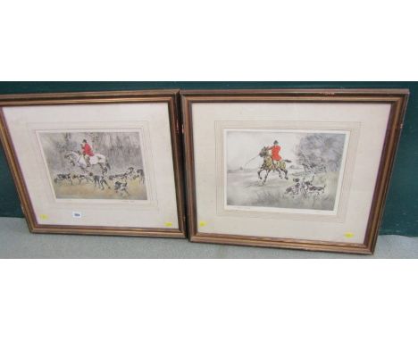 HENRY WILKINSON, pair of ltd. Ed. hunting prints signed to mount limited to 150 