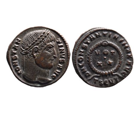 Constantine I the Great AD 307-337, Thessalonica Mint, ca. AD 320-321.Laureate head of Constantinus I right, CONSTANTINVS AVG