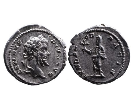 Septimius Severus, AD 193-211, Rome Mint, ca. AD 202-210.Laureate head of Septimius Severus right, SEVERVS PIVS AVG;Emperor i