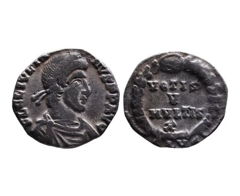 Julian II Apostata AD 355-363, Lugdunum Mint, ca. AD 360-363.Pearl-diademed, draped and cuirassed bust of Julianus II right, 
