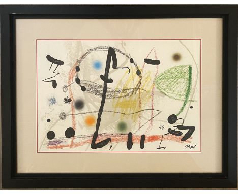 Joan MIRO (1893-1983), D’APRES. Abstraction. Lithographie en couleur sur papier, signée en bas à droite dans la planche  50 x