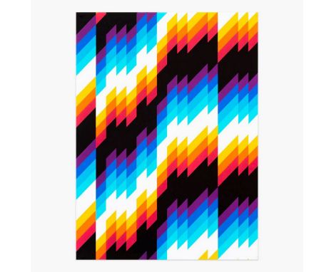 Felipe PANTONE (Né en1986) Chromadynamica P 1,2020. Lithographie sur papier, signé et numéroté par l’artiste. Edition de 30 e