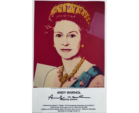 Andy WARHOL (1930 - 1987), D’Après. Queen Elizabeth II of the United Kingdom, from the series "Reigning Queens", 1985. Affich