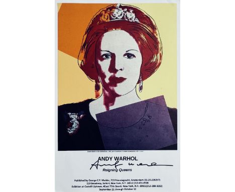 Andy WARHOL (1930 - 1987), D’Après.  Queen Beatrix of the Netherlands, from the series "Reigning Queens", 1985. Affiche offse