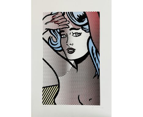 Roy LICHTENSTEIN (1923-1997), D'Après. Girl. Lithographie sur papier. Signé en bas à droite au crayon. Numéroté à la main « A