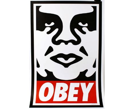 Shepard FAIREY dit OBEY (Né en 1970) Obey Icon. Lithographie offset sur papier. Signé par l’artiste au crayon. Non numérotée.