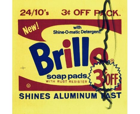 Andy WARHOL (1928-1987), d'après. Brillo Paintings (3 Cents OFF) A Print Retrospective . Carton d'invitation de l’exposition 