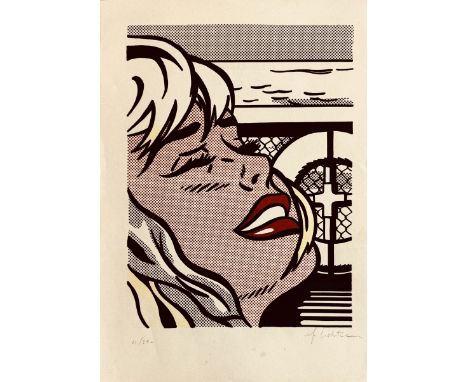 Roy LICHTENSTEIN (1923-1997) D'Après. Shipboard Girl, 1965. Sérigraphie sur papier. Signé en bas à droite au crayon. Numéroté