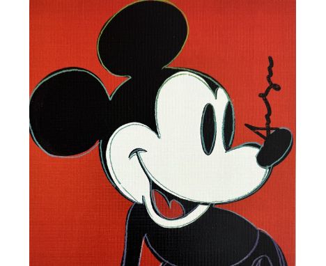 Andy WARHOL (1928-1987), d'après. Mickey Mouse. A Print Retrospective .Carton d'invitation de l’exposition A Print Retrospect