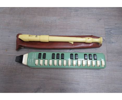 A Hohner Melodica and recorder 