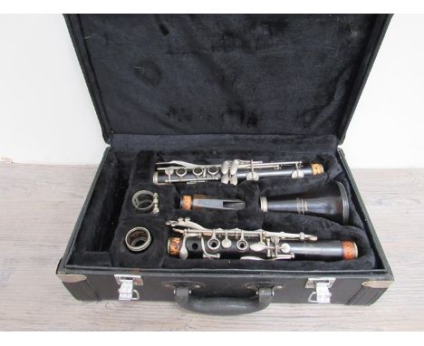 A Boosey and Hawkes Emperor clarinet in hardwood, cased