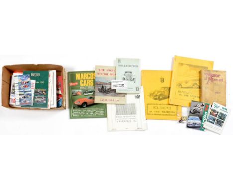 VINTAGE MOTORING. MISCELLANEOUS PRINTED EPHEMERA, INCLUDING PROGRAMMES, BOOKLETS AND MOTOR MANUAL 31ST EDITION, WRAPPERS