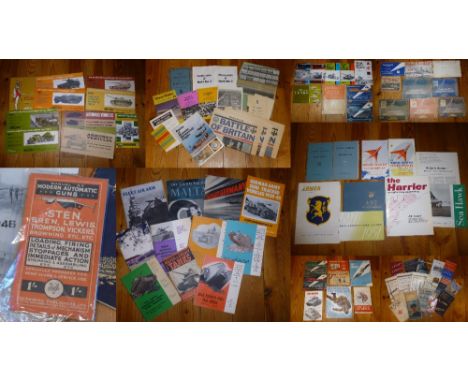 GOOD QUANTITY OF MILITARY, NAVAL AND AVIATION EPHEMERA INCLUDING MANUAL OF MODERN AUTOMATIC GUNS, STEN, BREN, LEWIS, THOMPSON