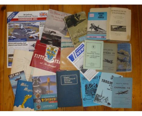 LARGE QUANTITY OF AERONAUTICAL EPHEMERA INCLUDING PHOTOGRAPHS, MAPS, AIR SHOW PROGRAMMES ETC. ALSO PRATT AND WHITNEY MAINTENA