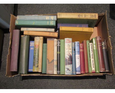 A box of hunting, shooting, fishing and natural history books including Archibald Thorburn, J.C. Harrison, Roland Green, Pete