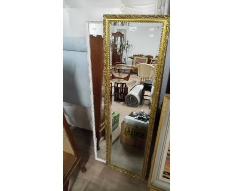 ORNATE FRAME BEVELLED HALL MIRROR & 1 OTHER