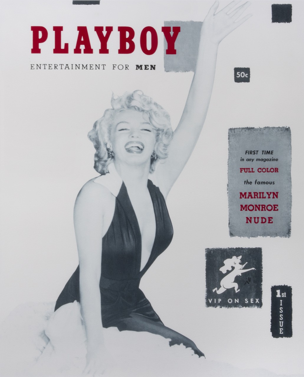 Marilyn Monroe Hugh Hefner Signed Playboy Poster A Limited Edition Print Showing The Cover Of The 9772