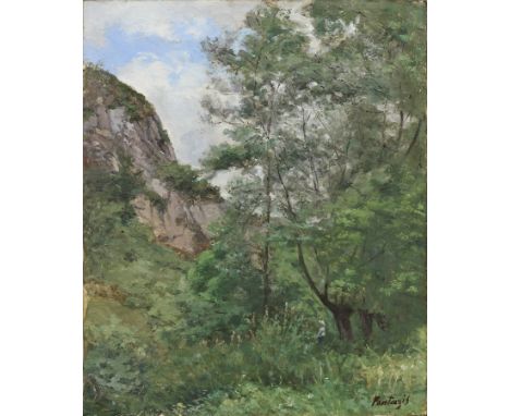 Périclès Pantazis (Greek, 1849-1884)Rocher d'Anseremme  signé 'Pantazis' (en bas à droite)huile sur toile50.5 x 40cm (19 7/8 