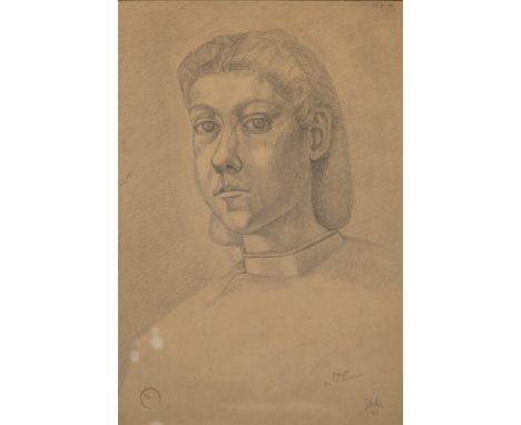 Nikos Hadjikyriakos-Ghika (Greek, 1906-1994)a. Portrait d'une fillesigné et daté 'Ghika/41' (en bas à droite);porte le cachet