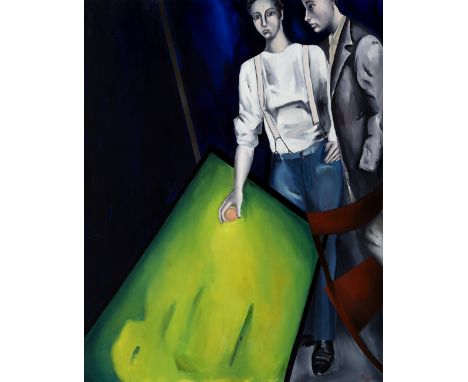 Konstantinos (Dikos) Vyzantios (Greece 1924-2007)L'Euro est-il le maître de la pomme ? / Fin de partie signé 'Byzantios' (en 