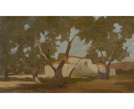 Michalis Economou (Greek, 1888-1933)Mas à la campagne signé 'M. Economou' (en bas à gauche)huile sur toile56.5 x 97.5cm (22 1