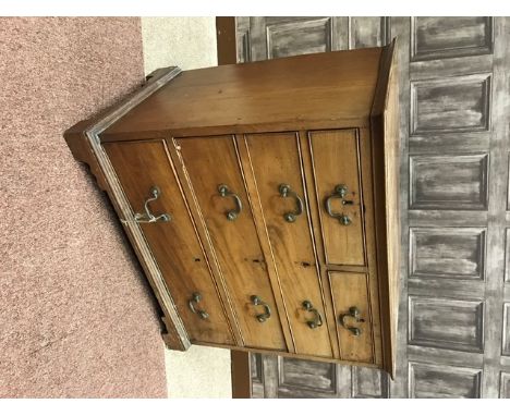 EARLY 19TH CENTURY MAHOGANY CHEST OF SMALL PROPORTIONSwith two short on three long cockbeaded drawers, on bracket feet, 73cm 