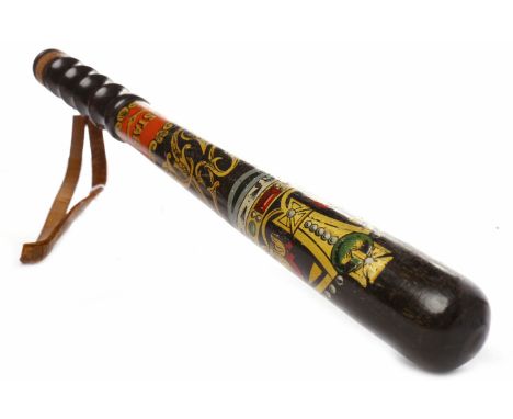 GEORGE V POLICEMAN'S TRUNCHEONbearing Royal cipher and marked for 'Constable', with original leather strap, 38cm long 