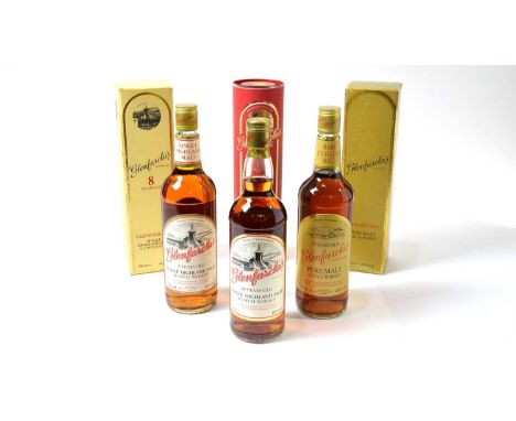 Glenfarclas single highland malt scotch whisky, 10 years old, 70cl, 40% vol, tubed; Glenfarclas single highland malt whisky, 