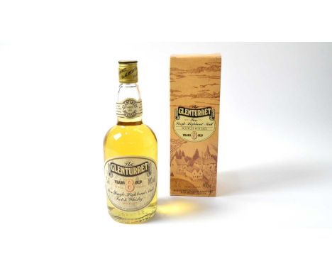 Glenturret Old Pure Single Highland Malt Scotch Whisky, one bottle, 8 years, 1980s bottling, 40%, 75cl, boxed.
