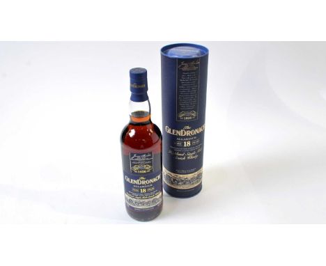 Glendronach Allardice Highland Single Malt Scotch Whisky, one bottle, 18 years, 46% vol, 700ml, tubed. 