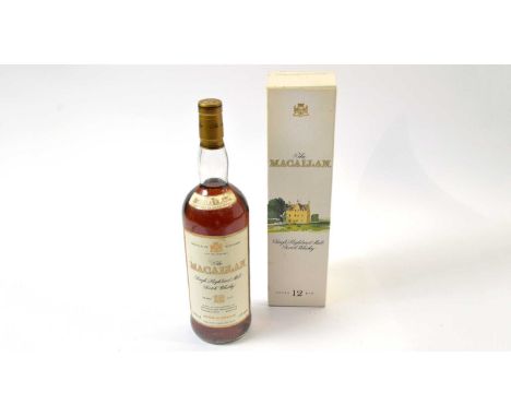 The Macallan Single Highland Malt Scotch Whisky, one bottle, 12 years, 43% vol, 1l, boxed. 