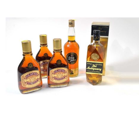 Long John special reserve scotch whisky, one bottle, 70% vol, 26 2/3 fl ozs; The Antiquary Deluxe old scotch whisky, one bott