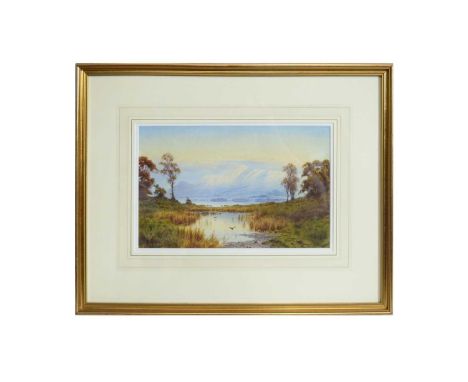Edward Horace Thompson(1879-1949)"Skiddaw Greets the Morning Sun, Derwentwater from w[est] Lodore, Late Autumn."signed, and f