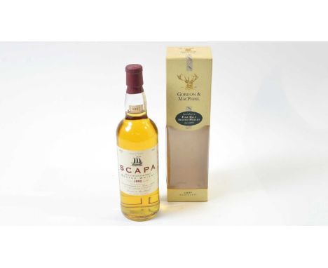 Gordon &amp; MacPhail Scapa Single Highland Malt Scotch Whisky, one bottle, 12 years, distilled 1990, 40% vol, 70cl, boxed. 
