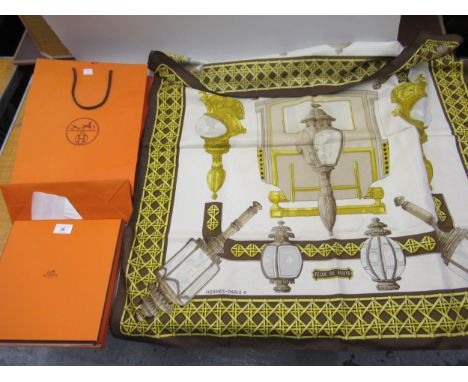 Hermes silk scarf in original boxIn good condition, no stains 