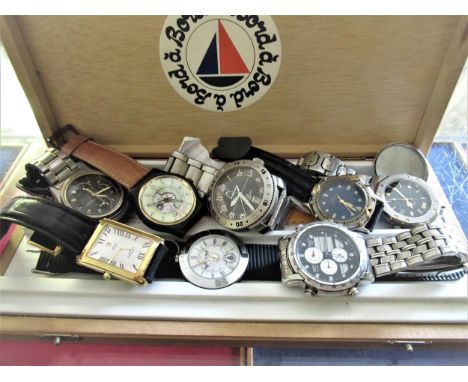 Gentleman's Seiko Titanium wristwatch, together with a quantity of other various modern wristwatches etc. 