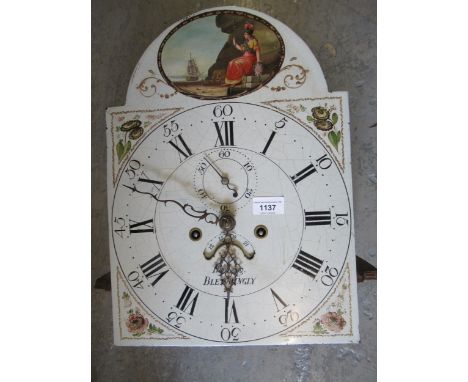 George III arched painted eight day longcase clock movement by Thomas Legg of Bletchingley, together with another thirty hour