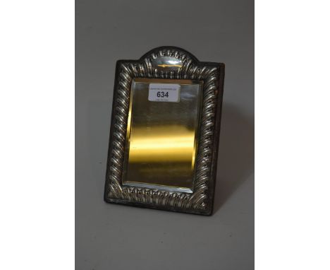 Small rectangular Birmingham silver mounted mirror 