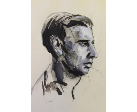 John Melville, signed gouache and pencil, portrait of a young man, together with various other drawings attributed to Melvill