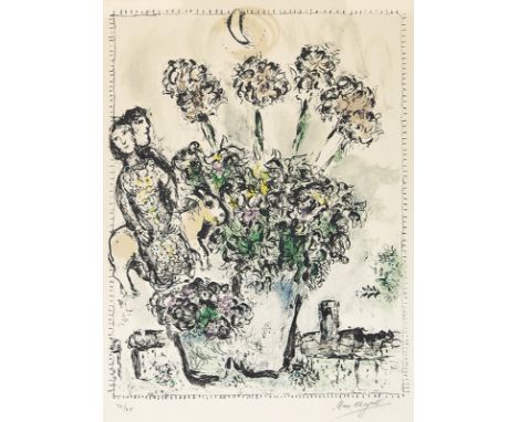 MARC CHAGALL Witebsk 1887 - 1985 Vence: Printemps. Farblithographie 1969. Mourlot 568. - Expl. 32/75. Signiert. Auf chamoisfa