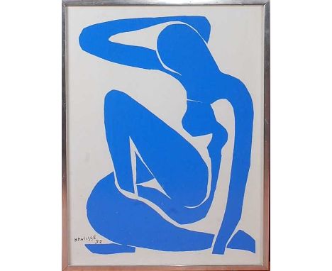 After Henri Matisse (1869-1954) - Blue nude (1952), colour print, facsimile signature and dated within the print lower left, 