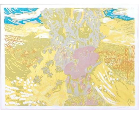 Charlotte Hodes (b.1959) - Summer landscape scene, limited edition lithograph printed in colours, signed, dated '86 and numbe