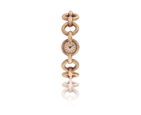 JAEGER LECOULTREA LADY'S 18 CARAT GOLD BRACELET WATCH, NO. 1123222Movement: Manual windCase: 18 carat gold case, screwed down