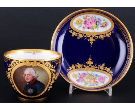 KPM Berlin Sammeltasse Friedrich der Große, collection cup Frederick the Great,Porzellan, Königliche Porzellanmanufaktur Berl