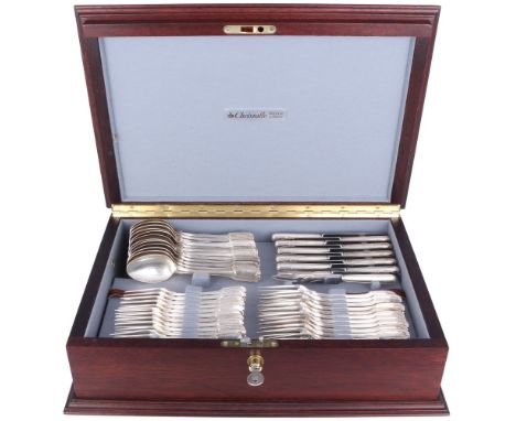 Christofle Cardeilhac Joubert 925 Silber umfangreiches Besteck, french sterling silver cutlery, Besteck 64-teiliges Silber, F