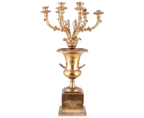 Italien Barock 18. Jahrhundert Medici Pokal-Kerzenständer, italian 18th century medici vase-candelabra, Holz, goldfarbig gefa