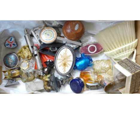 Trinket boxes, whistles, perfumes, figures, etc.